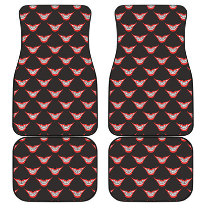 Joker Smile Pattern Print Front and Back Car Floor Mats