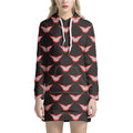 Joker Smile Pattern Print Pullover Hoodie Dress