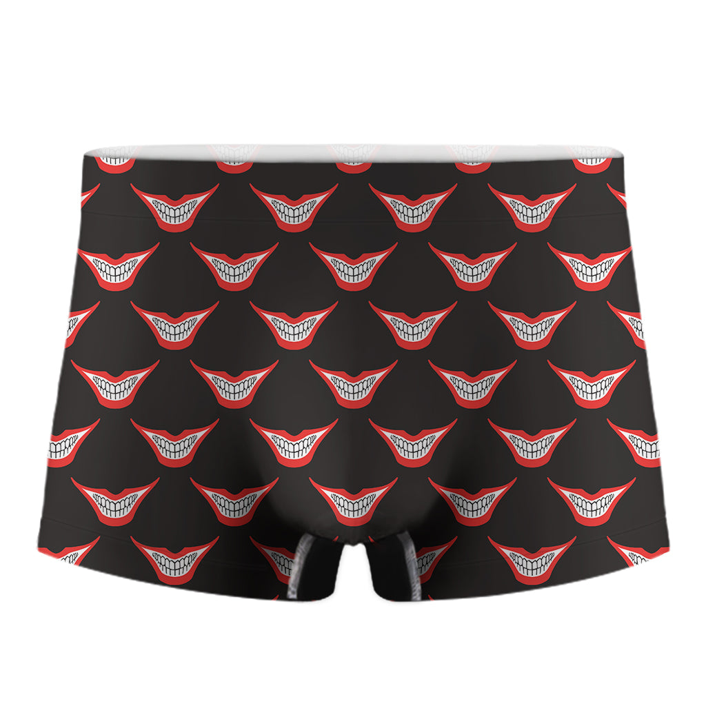 Joker Smile Pattern Print Men's Boxer Briefs