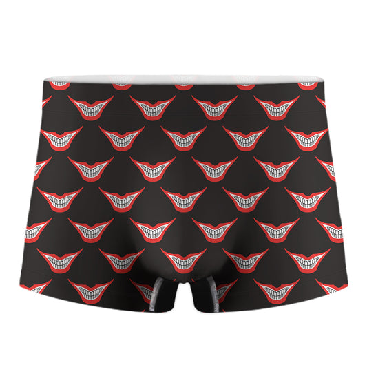 Joker Smile Pattern Print Men's Boxer Briefs