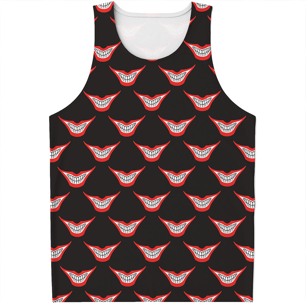 Joker Smile Pattern Print Men's Tank Top