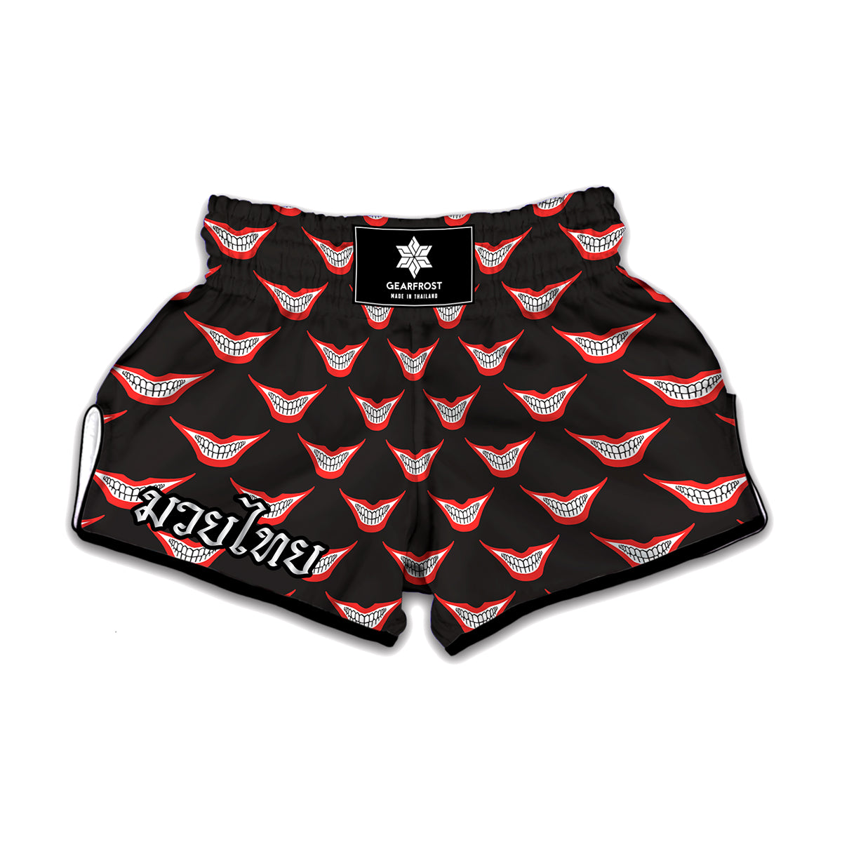 Joker Smile Pattern Print Muay Thai Boxing Shorts