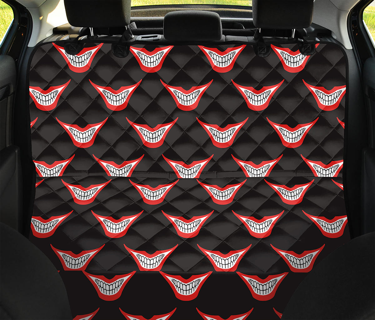 Joker Smile Pattern Print Pet Car Back Seat Cover