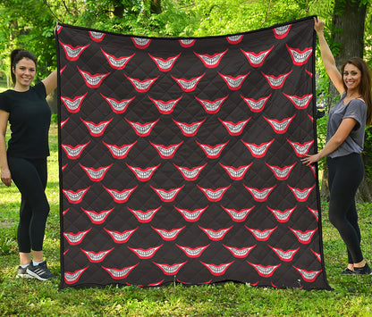 Joker Smile Pattern Print Quilt
