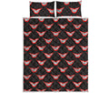 Joker Smile Pattern Print Quilt Bed Set