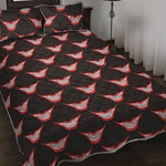 Joker Smile Pattern Print Quilt Bed Set