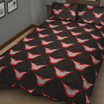 Joker Smile Pattern Print Quilt Bed Set