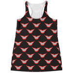 Joker Smile Pattern Print Women's Racerback Tank Top