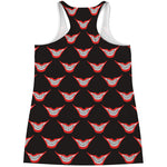 Joker Smile Pattern Print Women's Racerback Tank Top
