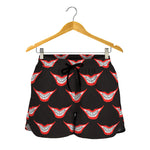 Joker Smile Pattern Print Women's Shorts