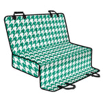 Jungle Green And White Houndstooth Print Pet Car Back Seat Cover