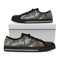 Jungle Hunting Camouflage Print Black Low Top Sneakers