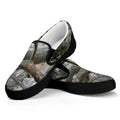 Jungle Hunting Camouflage Print Black Slip On Sneakers