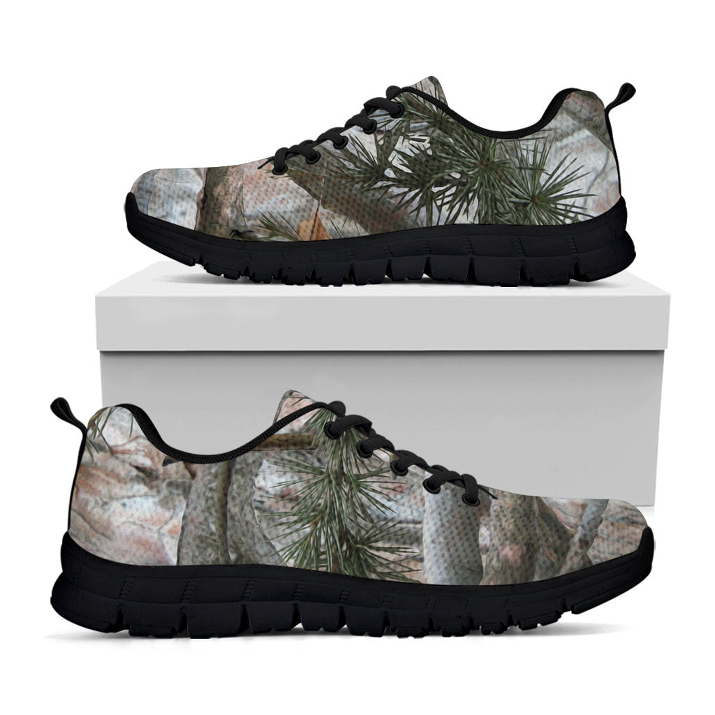 Jungle Hunting Camouflage Print Black Sneakers