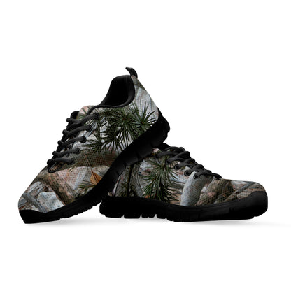 Jungle Hunting Camouflage Print Black Sneakers