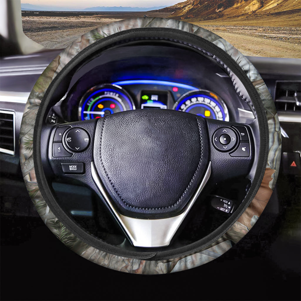 Jungle Hunting Camouflage Print Car Steering Wheel Cover