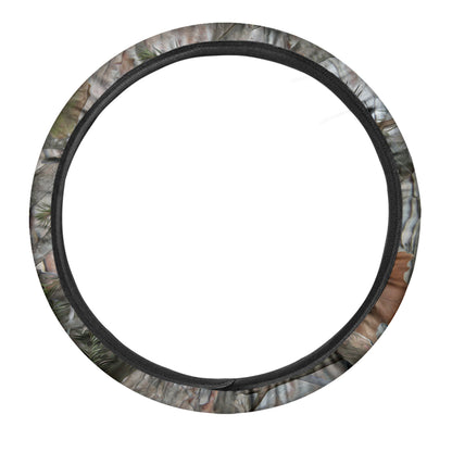 Jungle Hunting Camouflage Print Car Steering Wheel Cover