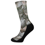 Jungle Hunting Camouflage Print Crew Socks