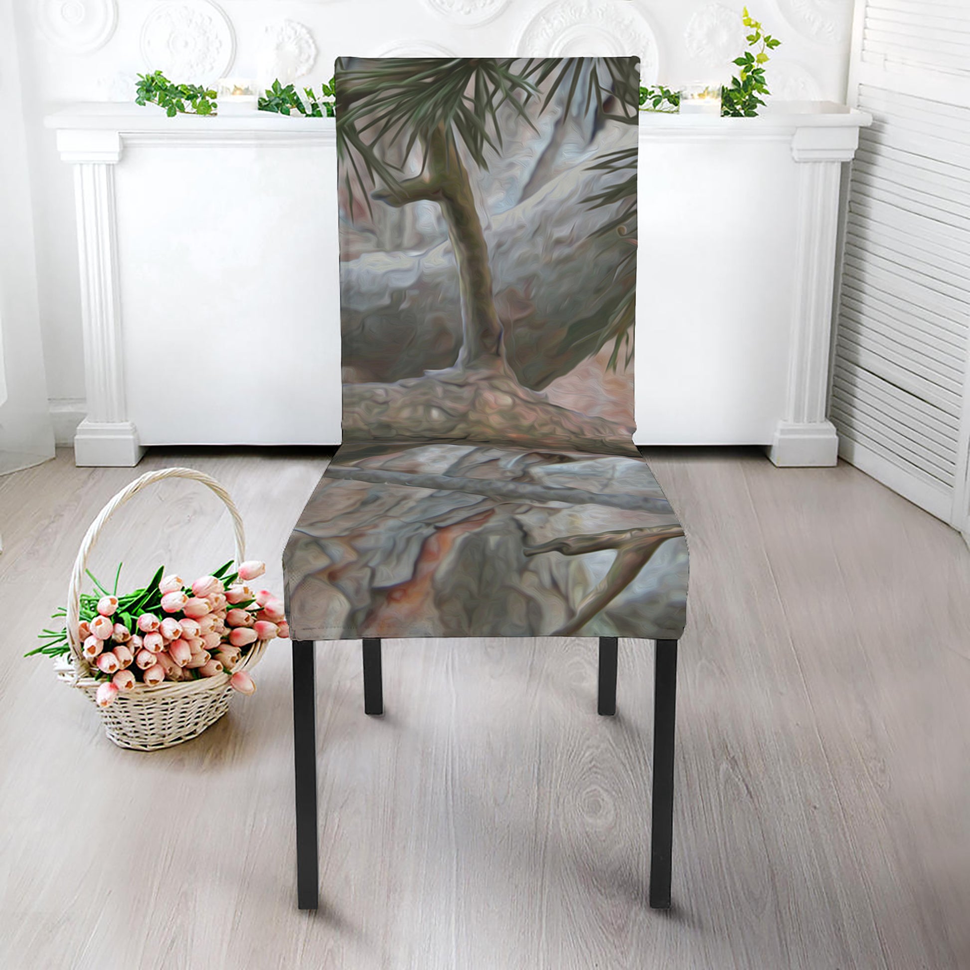 Jungle Hunting Camouflage Print Dining Chair Slipcover
