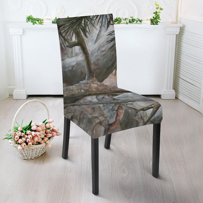 Jungle Hunting Camouflage Print Dining Chair Slipcover
