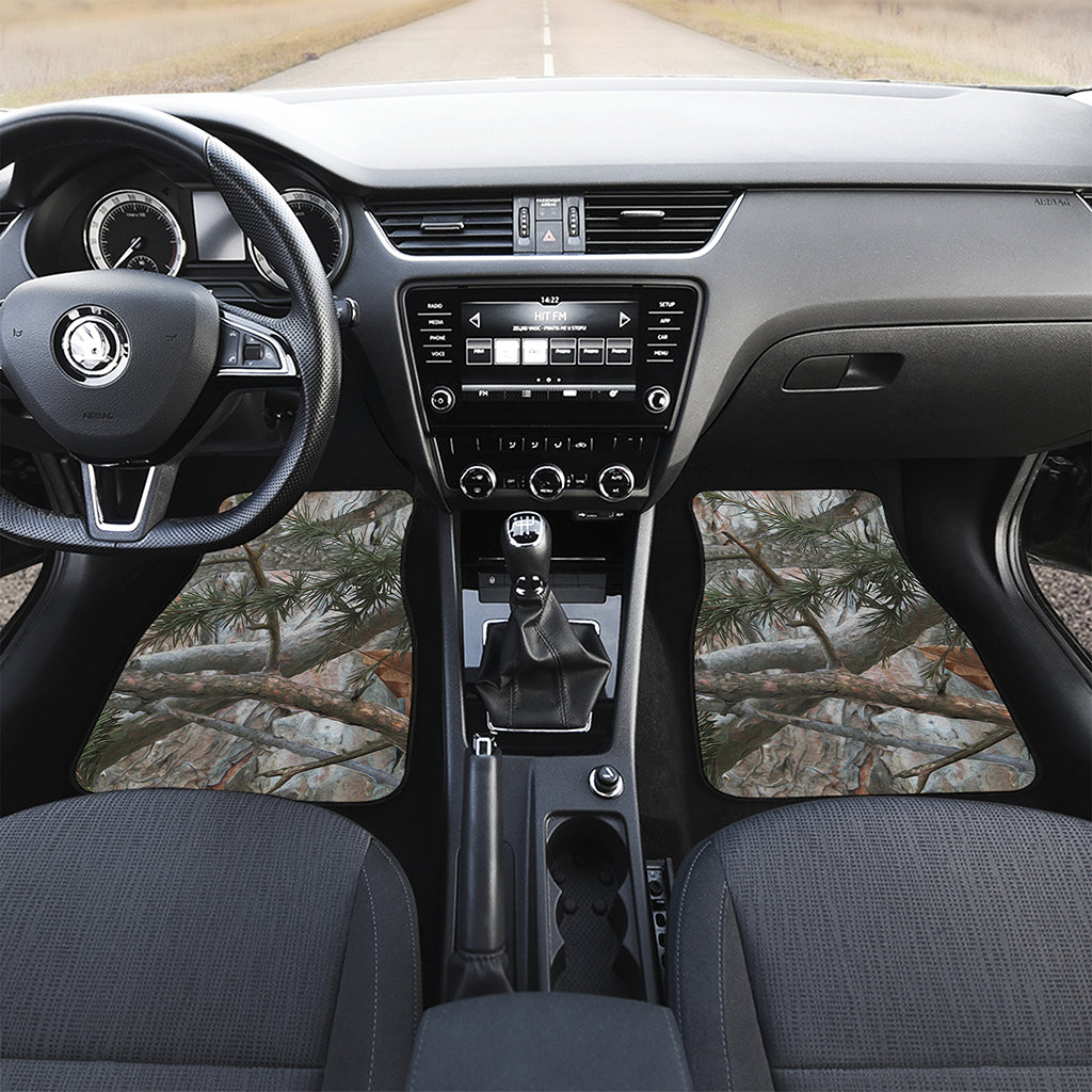 Jungle Hunting Camouflage Print Front Car Floor Mats