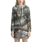 Jungle Hunting Camouflage Print Hoodie Dress