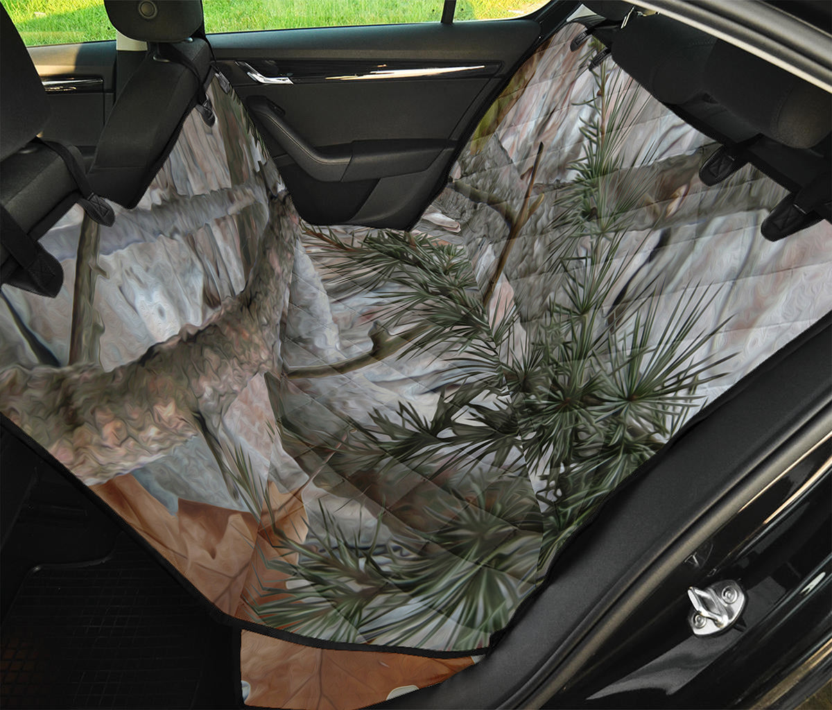 Jungle Hunting Camouflage Print Pet Car Back Seat Cover