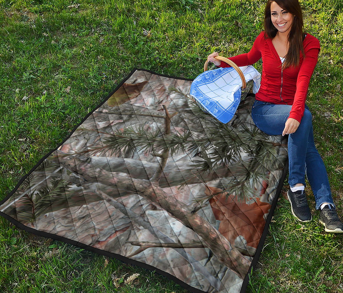 Jungle Hunting Camouflage Print Quilt