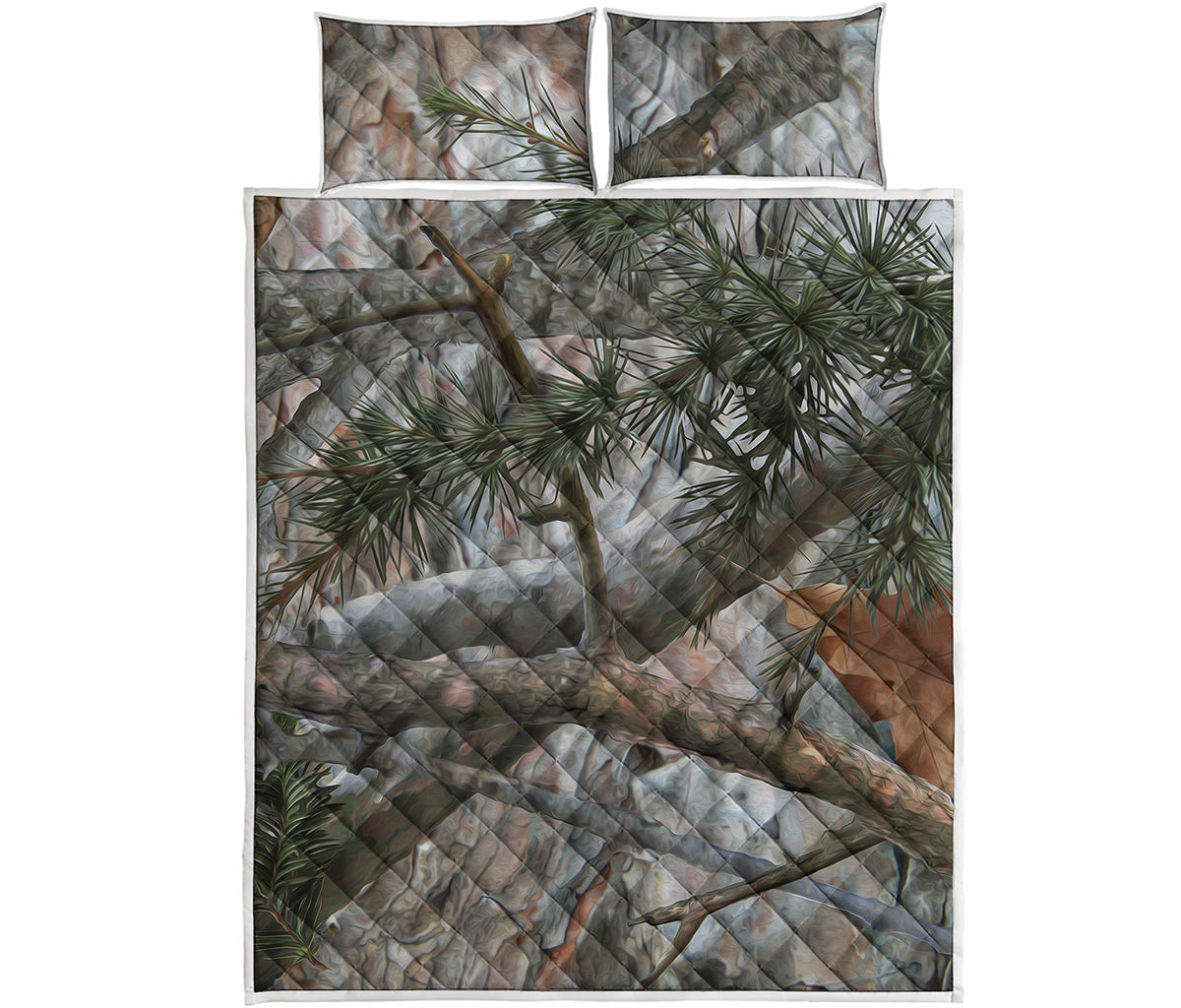 Jungle Hunting Camouflage Print Quilt Bed Set