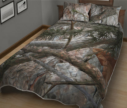 Jungle Hunting Camouflage Print Quilt Bed Set