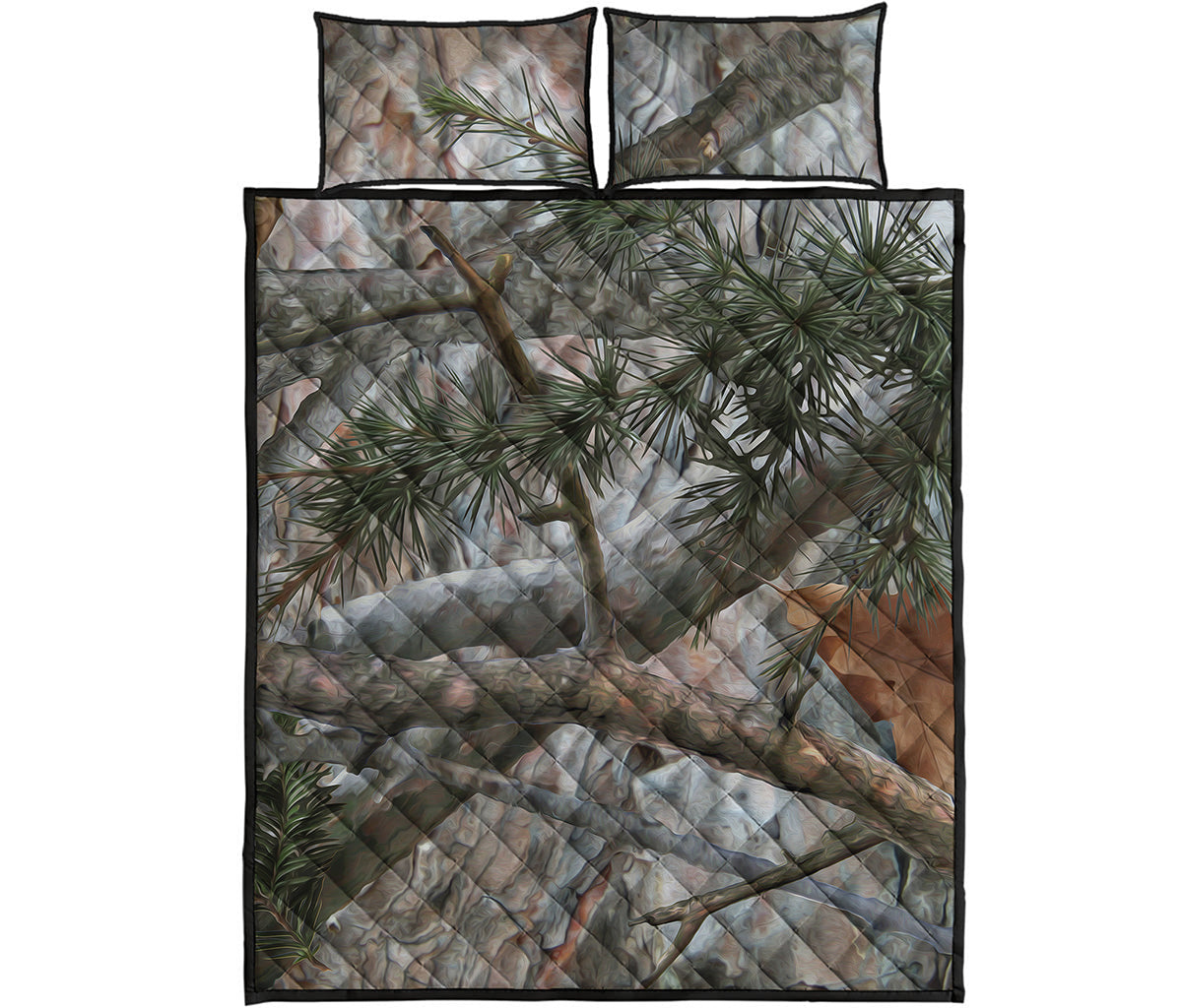 Jungle Hunting Camouflage Print Quilt Bed Set