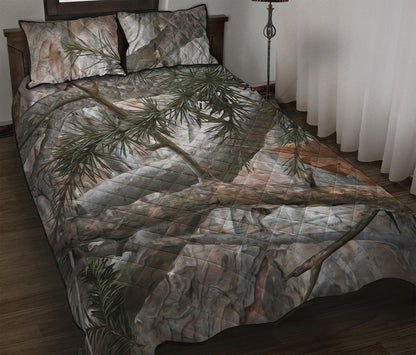 Jungle Hunting Camouflage Print Quilt Bed Set