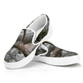 Jungle Hunting Camouflage Print White Slip On Sneakers