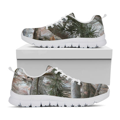 Jungle Hunting Camouflage Print White Sneakers