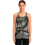 Jungle Hunting Camouflage Print Women's Racerback Tank Top