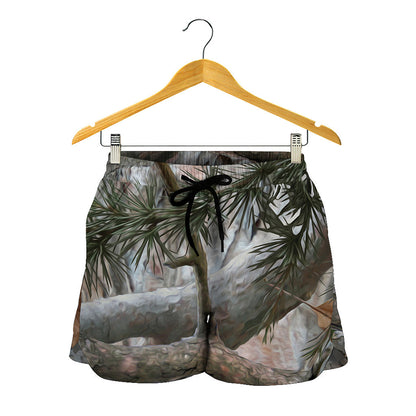 Jungle Hunting Camouflage Print Women's Shorts