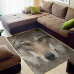 Jungle Wolf Print Area Rug