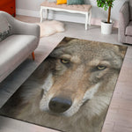 Jungle Wolf Print Area Rug