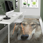 Jungle Wolf Print Area Rug