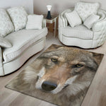 Jungle Wolf Print Area Rug