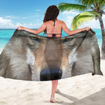 Jungle Wolf Print Beach Sarong Wrap