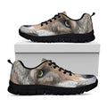 Jungle Wolf Print Black Running Shoes