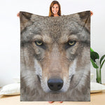 Jungle Wolf Print Blanket