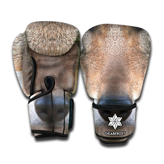 Jungle Wolf Print Boxing Gloves