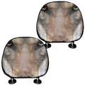 Jungle Wolf Print Car Headrest Covers