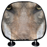 Jungle Wolf Print Car Headrest Covers