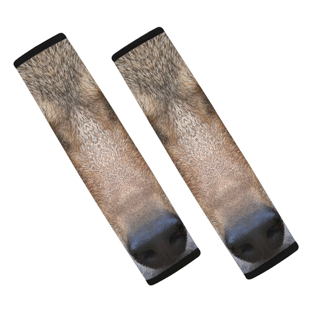 Jungle Wolf Print Car Seat Belt Covers