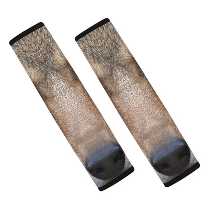 Jungle Wolf Print Car Seat Belt Covers