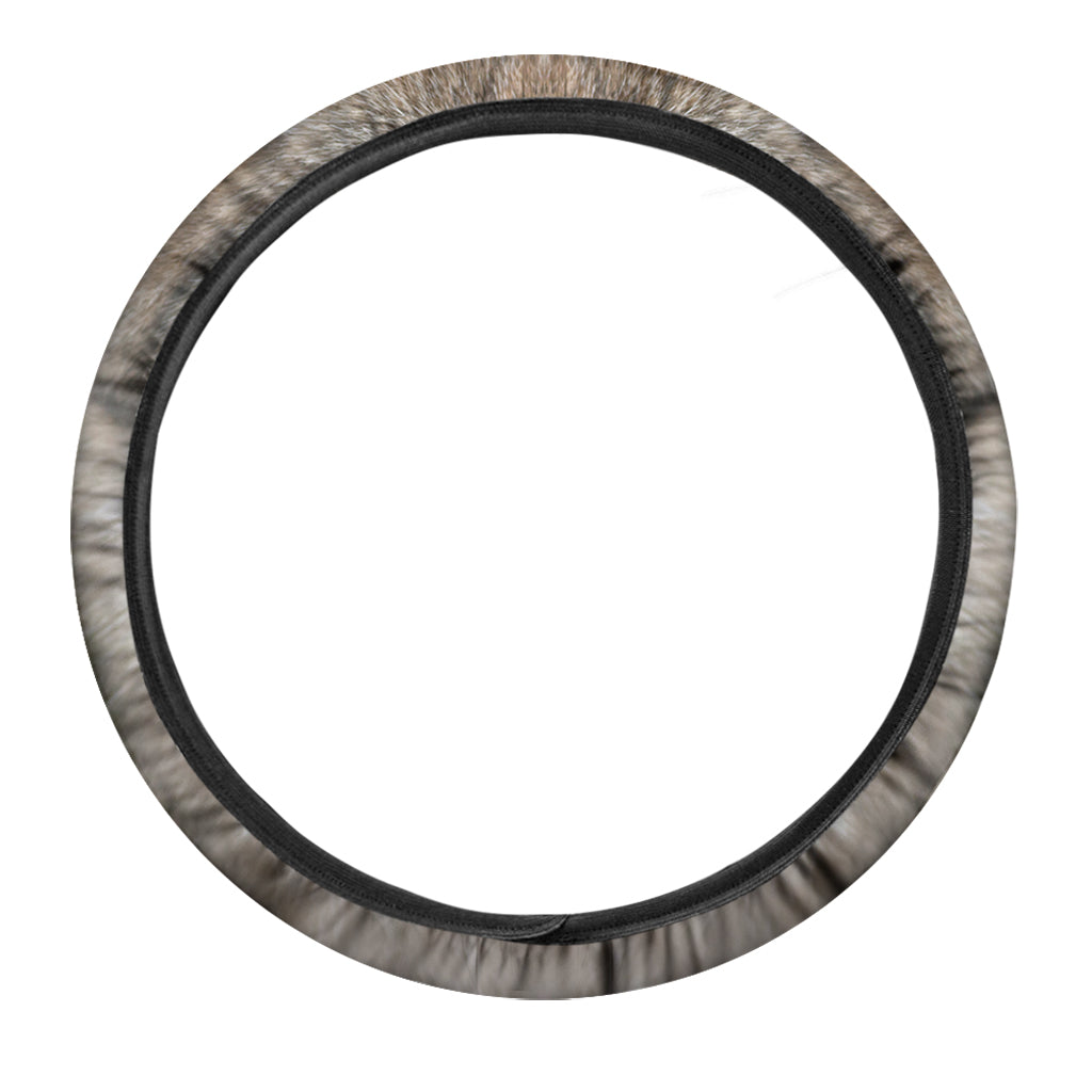 Jungle Wolf Print Car Steering Wheel Cover
