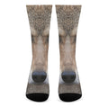 Jungle Wolf Print Crew Socks